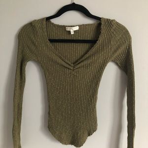 Green Fitted Long sleeve shirt